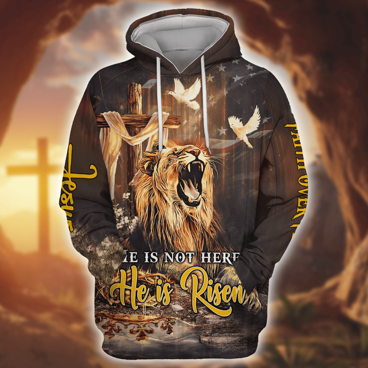 Premium U.S - He is Risen - Hoodie All over Prints, easychoo.com