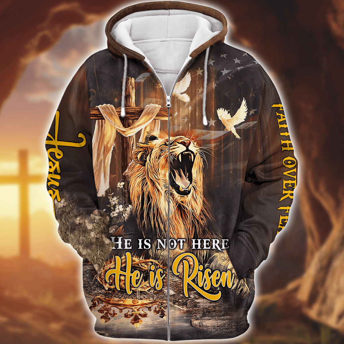 Premium U.S - He is Risen - Hoodie All over Prints, easychoo.com