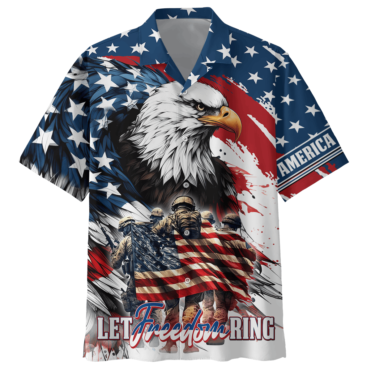 Let Freedom Ring, Independence Day, Veterans Day, T-Shirt , Gifts for veterans, easychoo.com