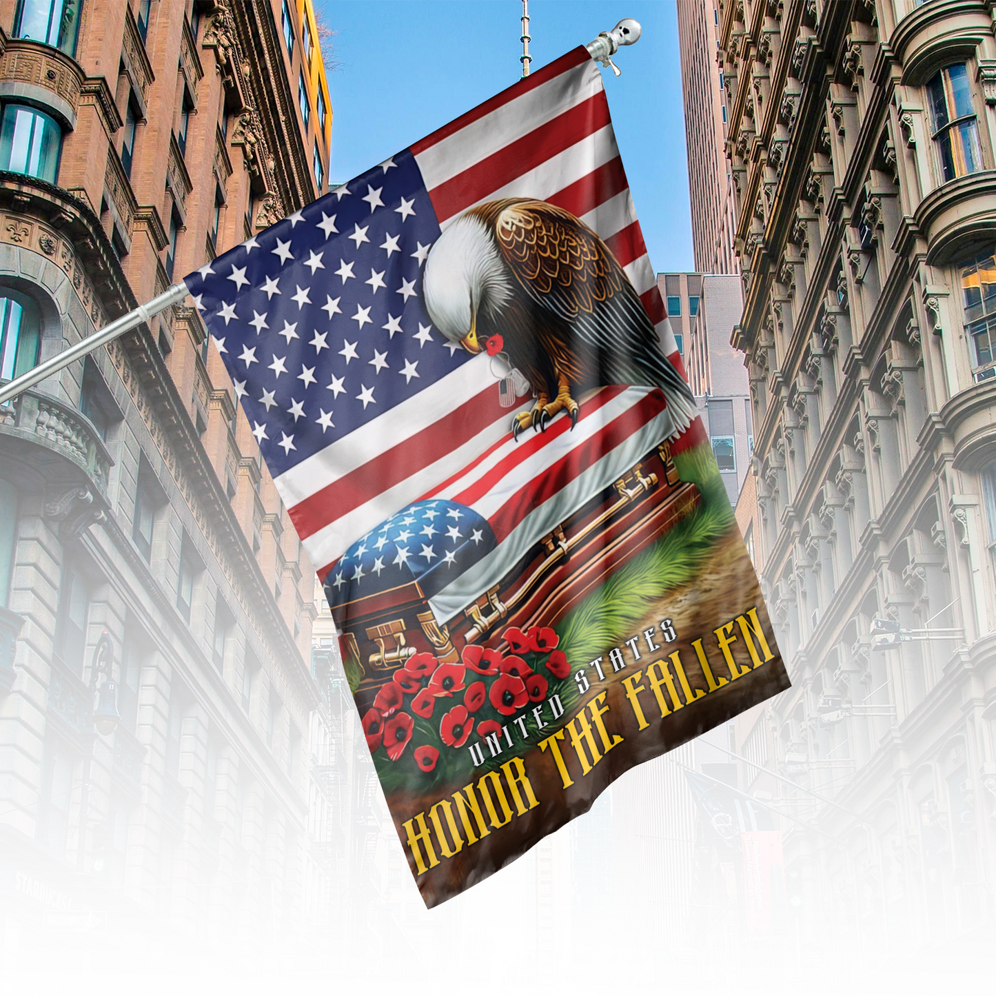 HONOR THE FALLEN VETERAN AMERICAN FLAG , Gifts for veterans