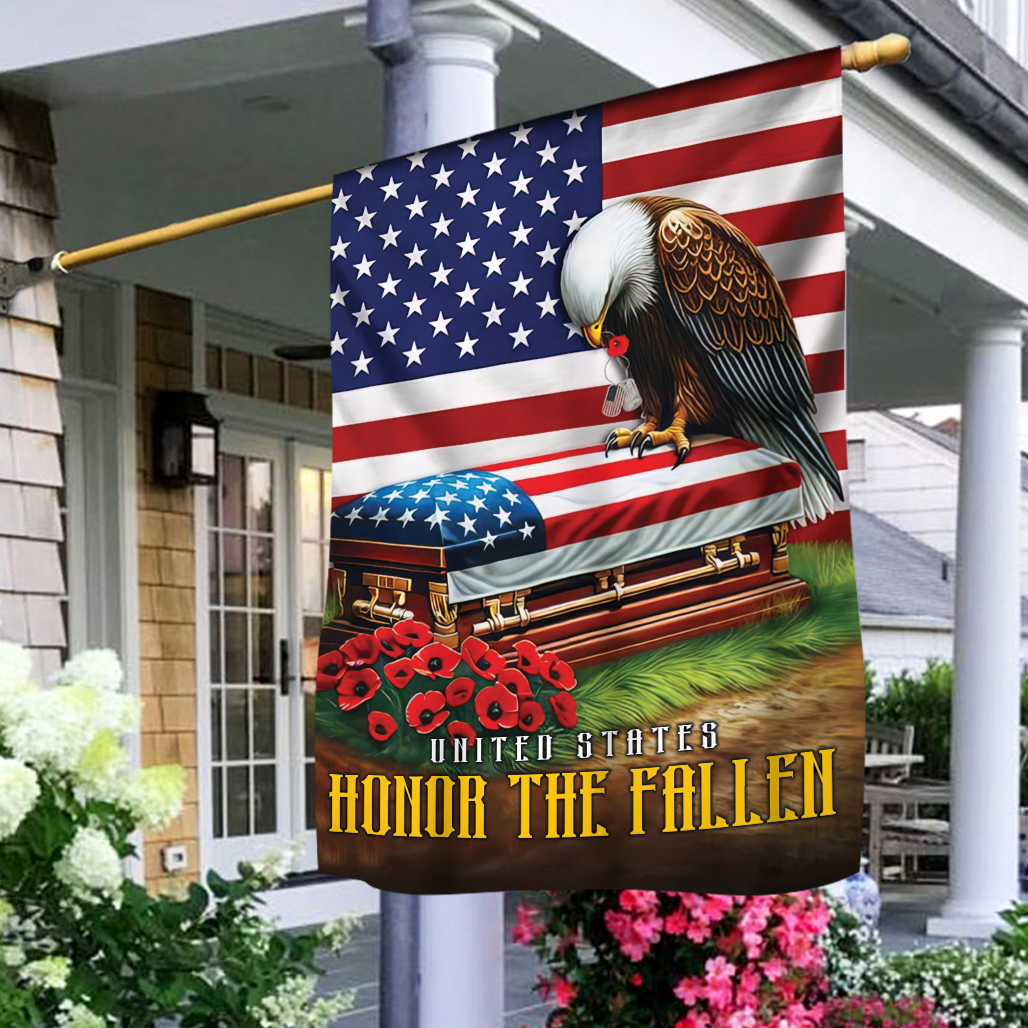 HONOR THE FALLEN VETERAN AMERICAN FLAG , Gifts for veterans
