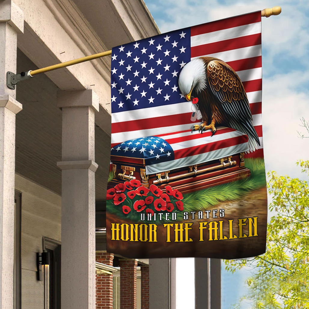 HONOR THE FALLEN VETERAN AMERICAN FLAG , Gifts for veterans