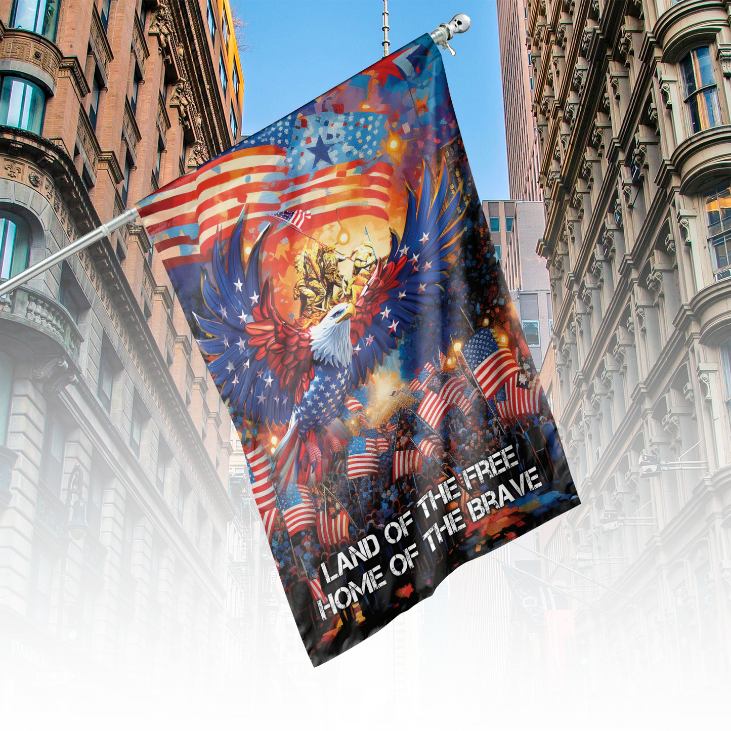 PATRIOTIC EAGLE VETERAN AMERICAN FLAG , Gifts for veterans