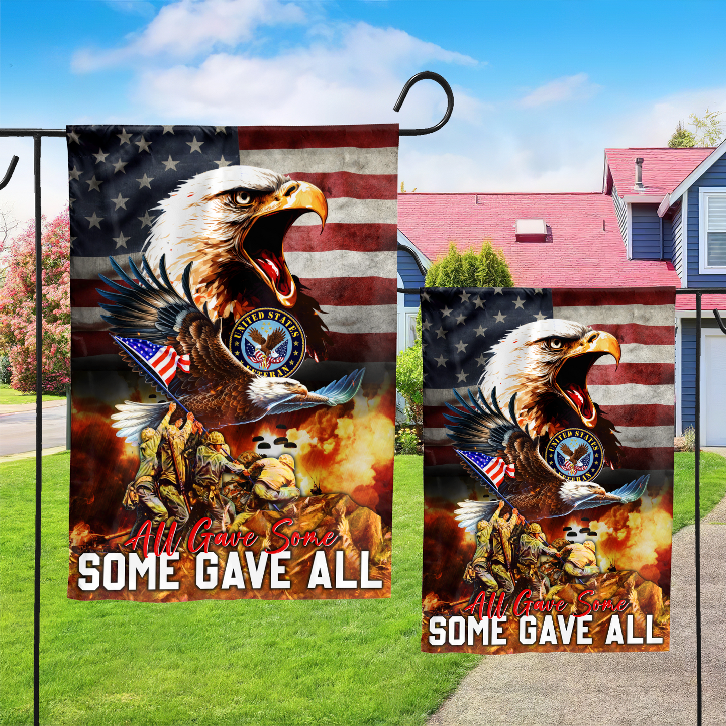 ALL GAVE SOME - SOME GAVE ALL - AMERICAN FLAG , Gifts for veterans