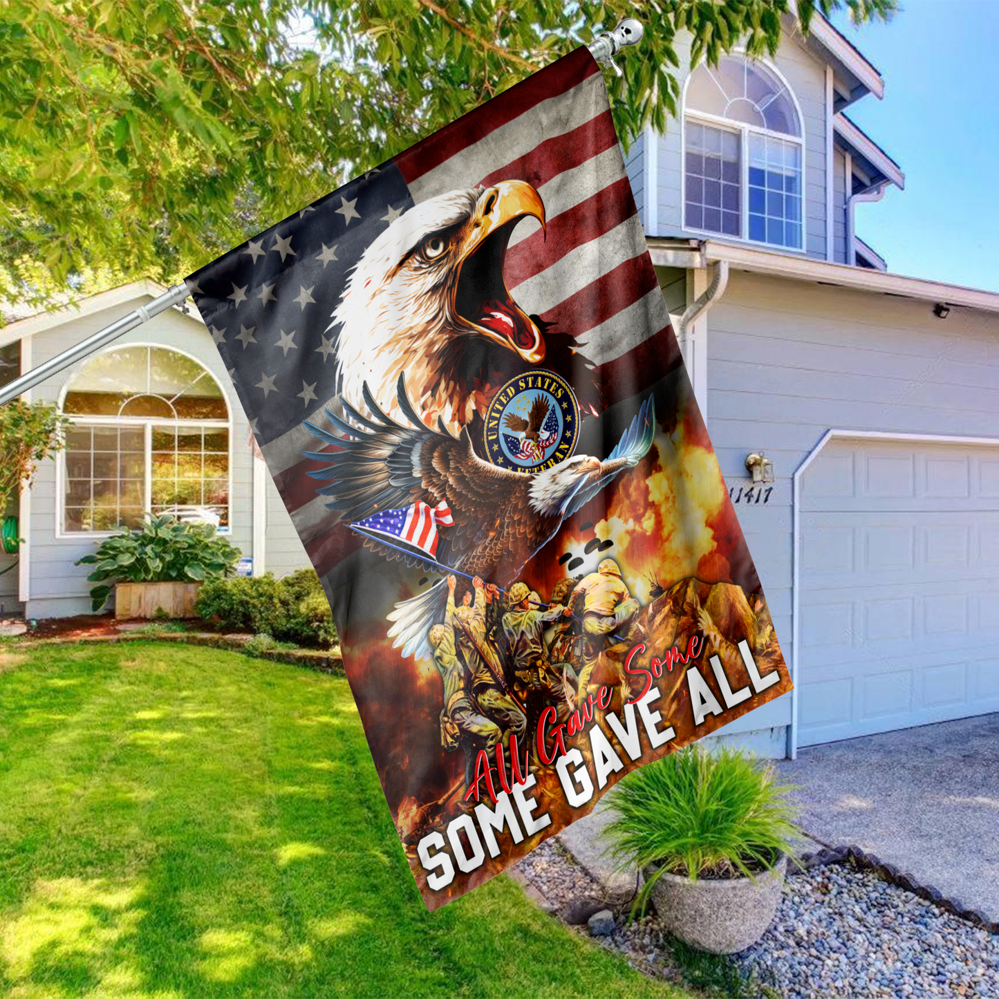 ALL GAVE SOME - SOME GAVE ALL - AMERICAN FLAG , Gifts for veterans