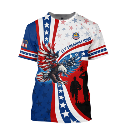 Apparel - Let Freedom Ring - Veterans Day, T-Shirt , Gifts for veterans, easychoo.com