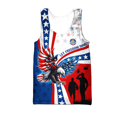 Apparel - Let Freedom Ring - Veterans Day - Hawaiian Shirt , Gifts for veterans