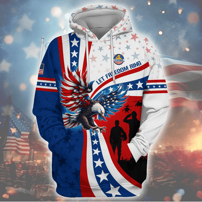 Apparel - Let Freedom Ring - Veterans Day - Hawaiian Shirt , Gifts for veterans
