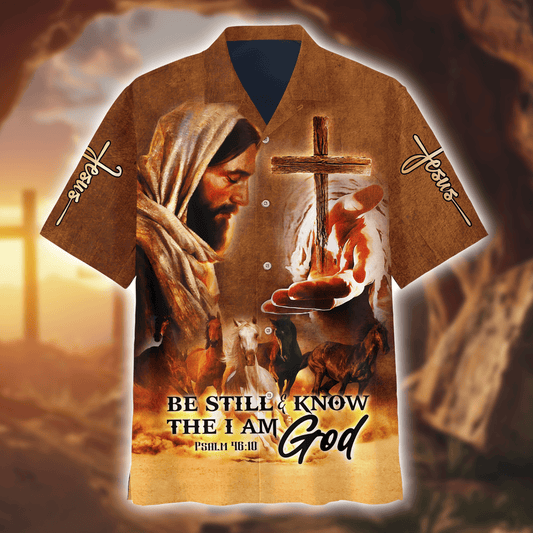 Premium U.S - Be Still And Know That I Am God - All Over Prints Hawaiian Shirt