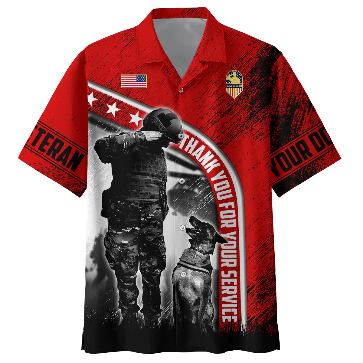 Personalized Dog Name - Thank You For Your Service - Zip Hoodie , Gifts for veterans, easychoo.com