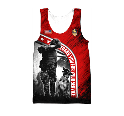 Personalized Dog Name - Thank You For Your Service - Zip Hoodie , Gifts for veterans, easychoo.com