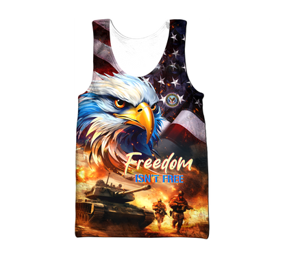 Apparel - Freedom Isn't Free - Veterans Day - Hawaiian Shirt , Gifts for veterans