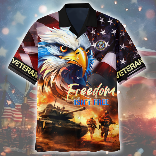 Apparel - Freedom Isn't Free - Veterans Day - Hawaiian Shirt , Gifts for veterans