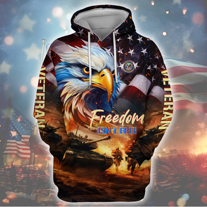 Apparel - Freedom Isn't Free - Veterans Day - Hawaiian Shirt , Gifts for veterans