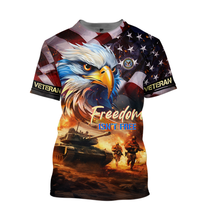 Apparel - Freedom Isn't Free - Veterans Day - Hawaiian Shirt , Gifts for veterans