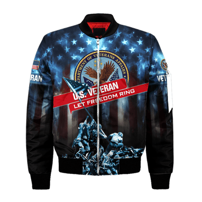 Apparel Veterans Zip Hoodie, Let Freedom Ring, Father's Day, Veterans Day, Gifts For Dad, Gifts For Husband Veteran , Gifts for veterans, easychoo.com
