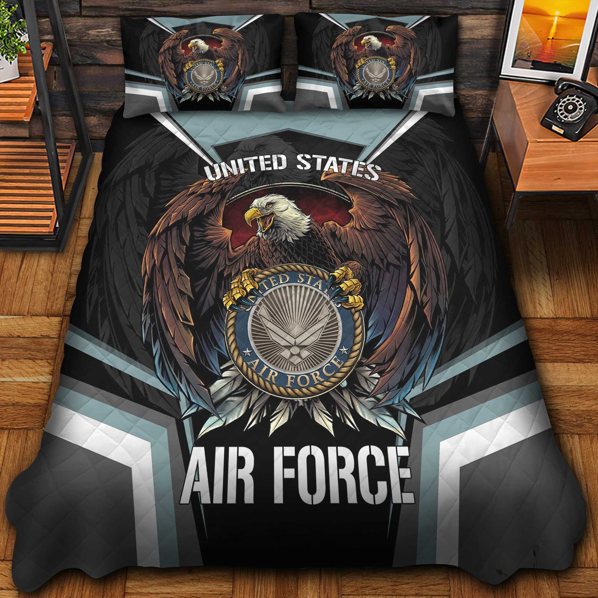 Premium Eagle US Veterans Bedding Set, Gifts For Independence Day, Father's Day, Veterans Day, Gifts For Dad, Gifts For Husband Veteran da290702
