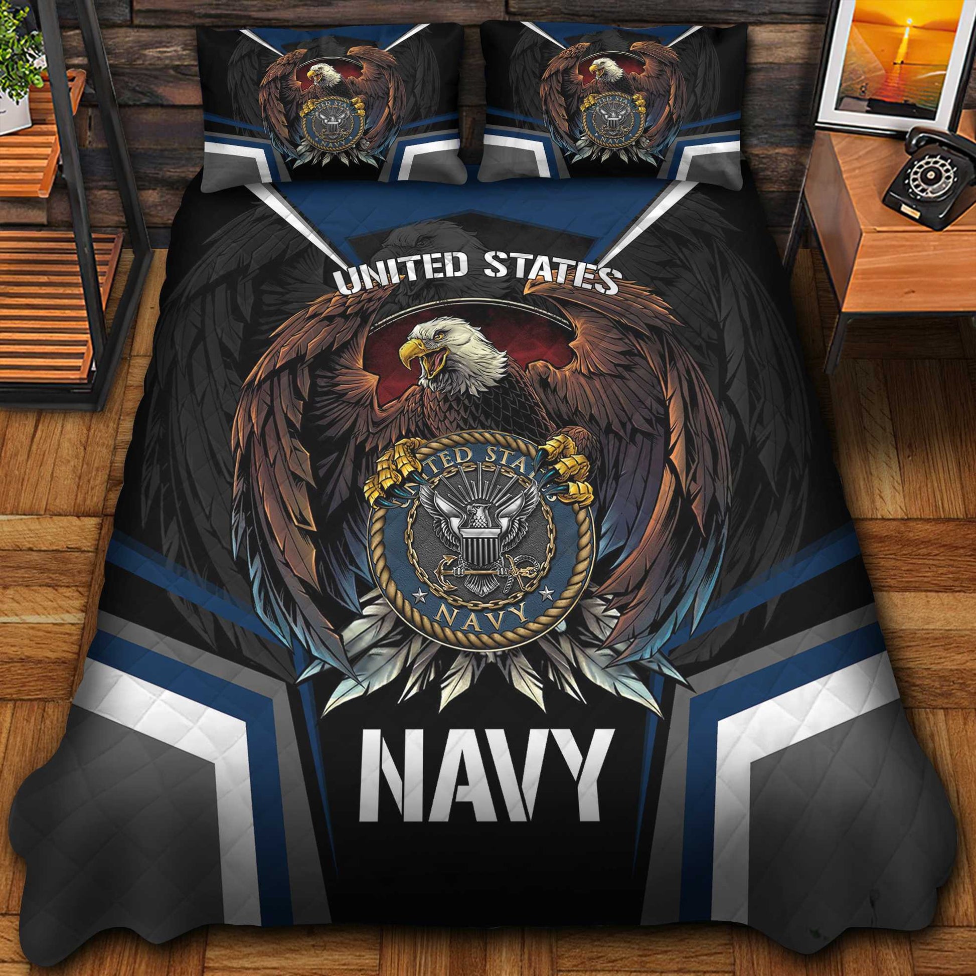Premium Eagle US Veterans Bedding Set, Gifts For Independence Day, Father's Day, Veterans Day, Gifts For Dad, Gifts For Husband Veteran da290702