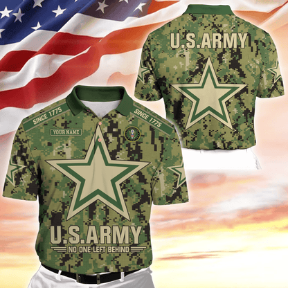 Personalized Name, Camo, Uniforms of the United States Armed Forces , Polo Shirt , Gifts for veterans