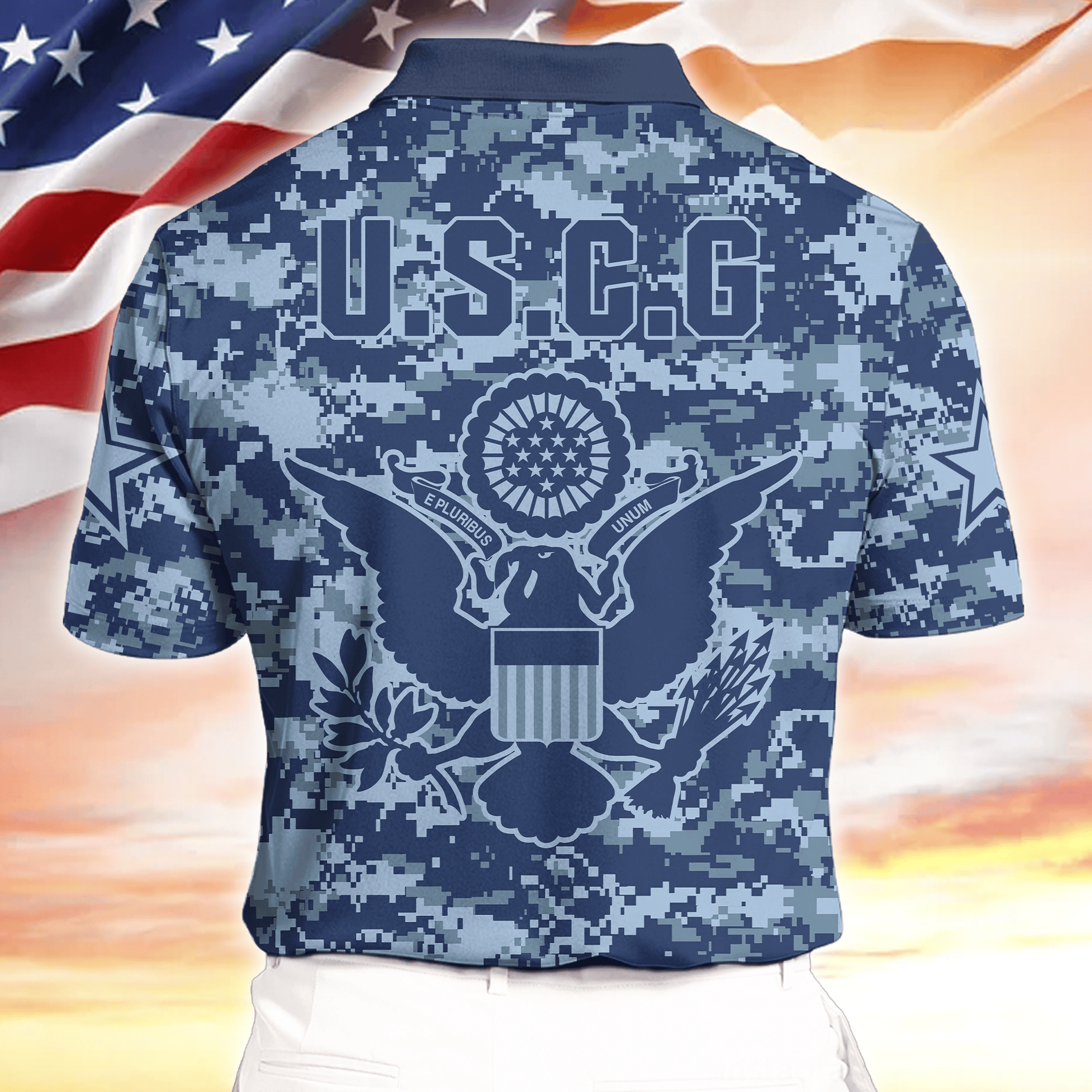 Personalized Name, Camo, Uniforms of the United States Armed Forces , Polo Shirt , Gifts for veterans