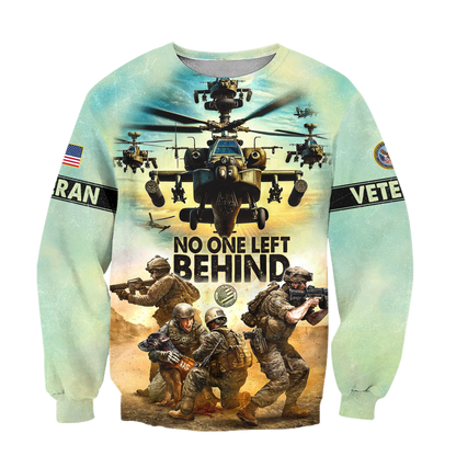 U.S. Veterans, No One Left Behind, Zip Hoodie , Gifts for veterans