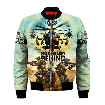 U.S. Veterans, No One Left Behind, Zip Hoodie , Gifts for veterans
