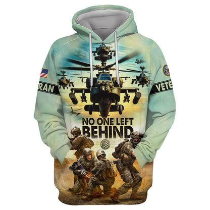 U.S. Veterans, No One Left Behind, Zip Hoodie , Gifts for veterans