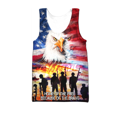 U.S. Veterans, Home Of The Free Because Of The Brave, Zip Hoodie , Gifts for veterans