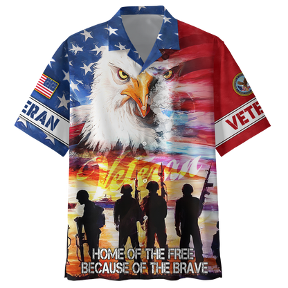 U.S. Veterans, Home Of The Free Because Of The Brave, Zip Hoodie , Gifts for veterans