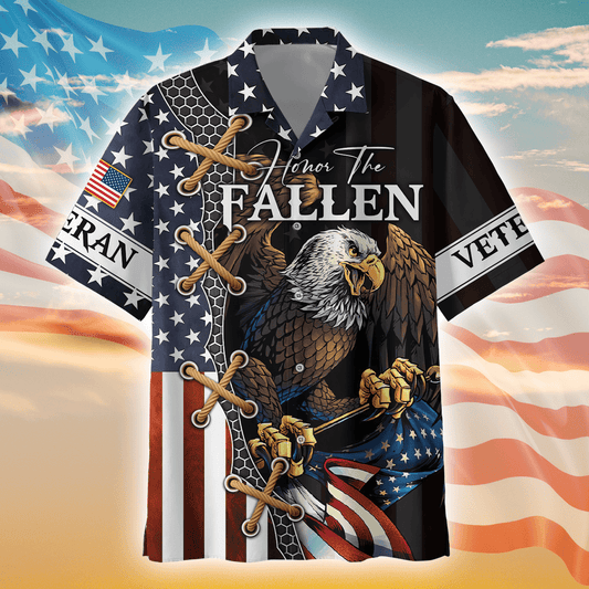 Proudly Served US Veterans, Honor The Fallen, Hawaiian Shirt