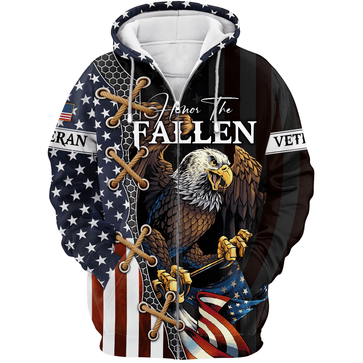 Proudly Served US Veterans, Honor The Fallen, Hawaiian Shirt