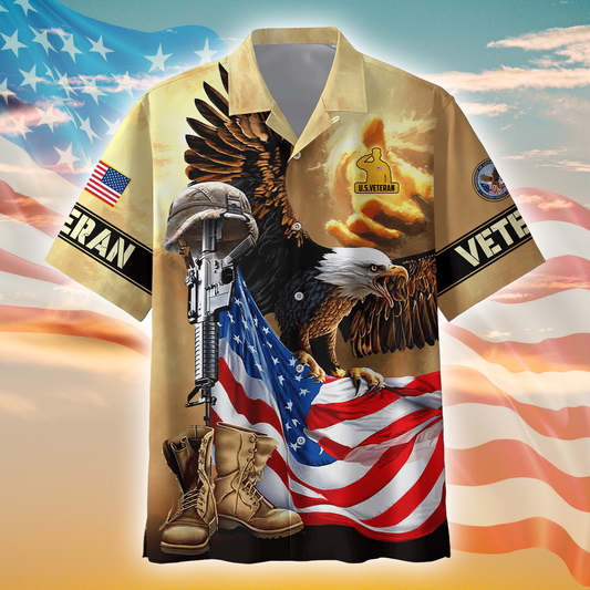 Proudly Served US Veterans, Honor The Fallen, Hawaiian Shirt