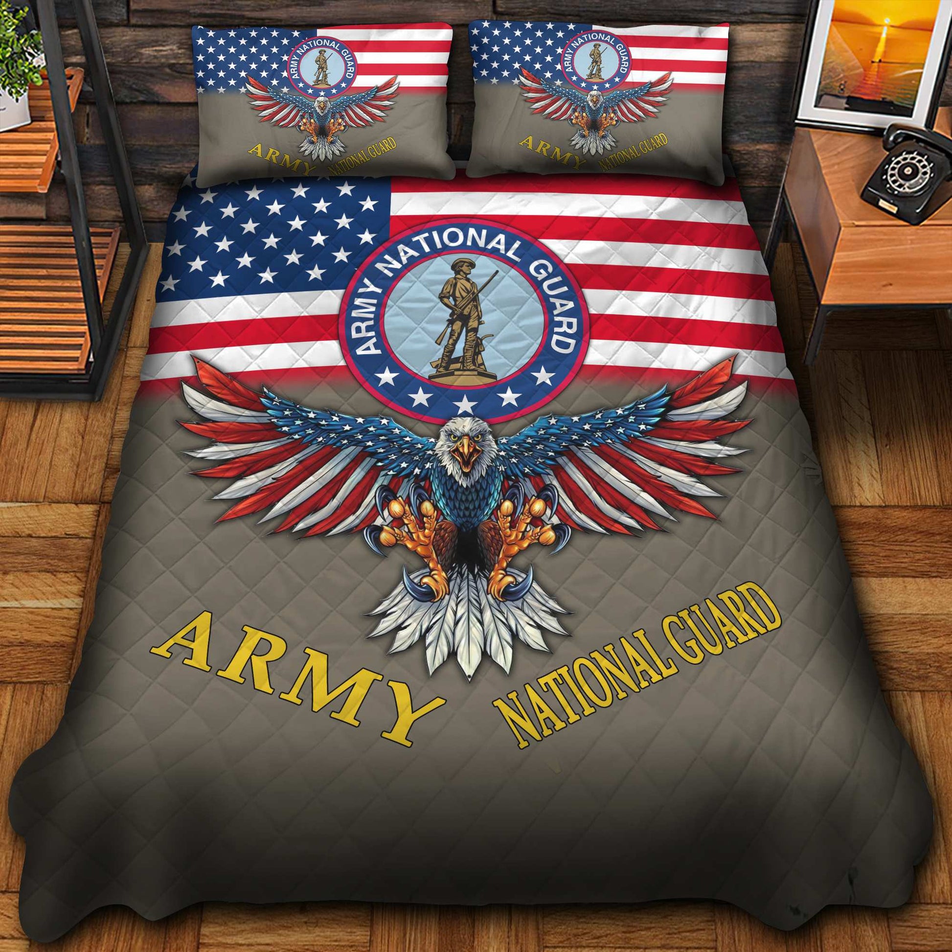 Premium Multiple US Military Services Veteran Bedding Set huda240903