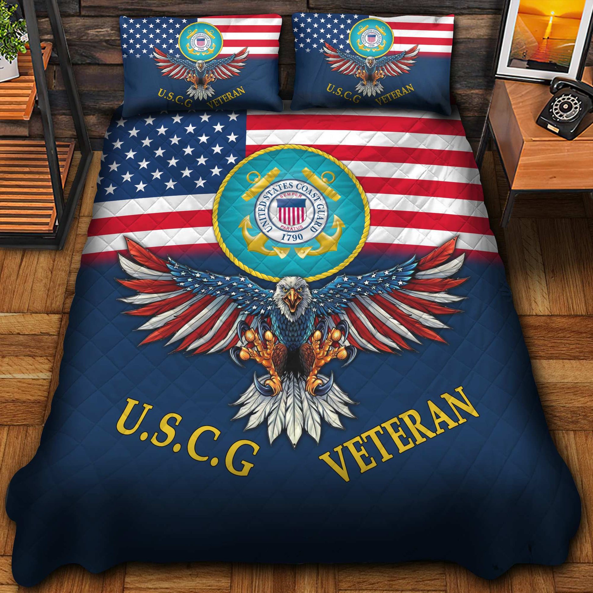 Premium Multiple US Military Services Veteran Bedding Set huda240903