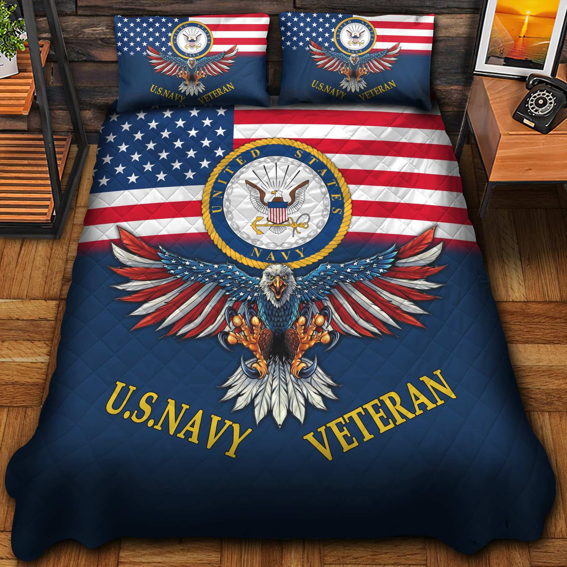 Premium Multiple US Military Services Veteran Bedding Set huda240903