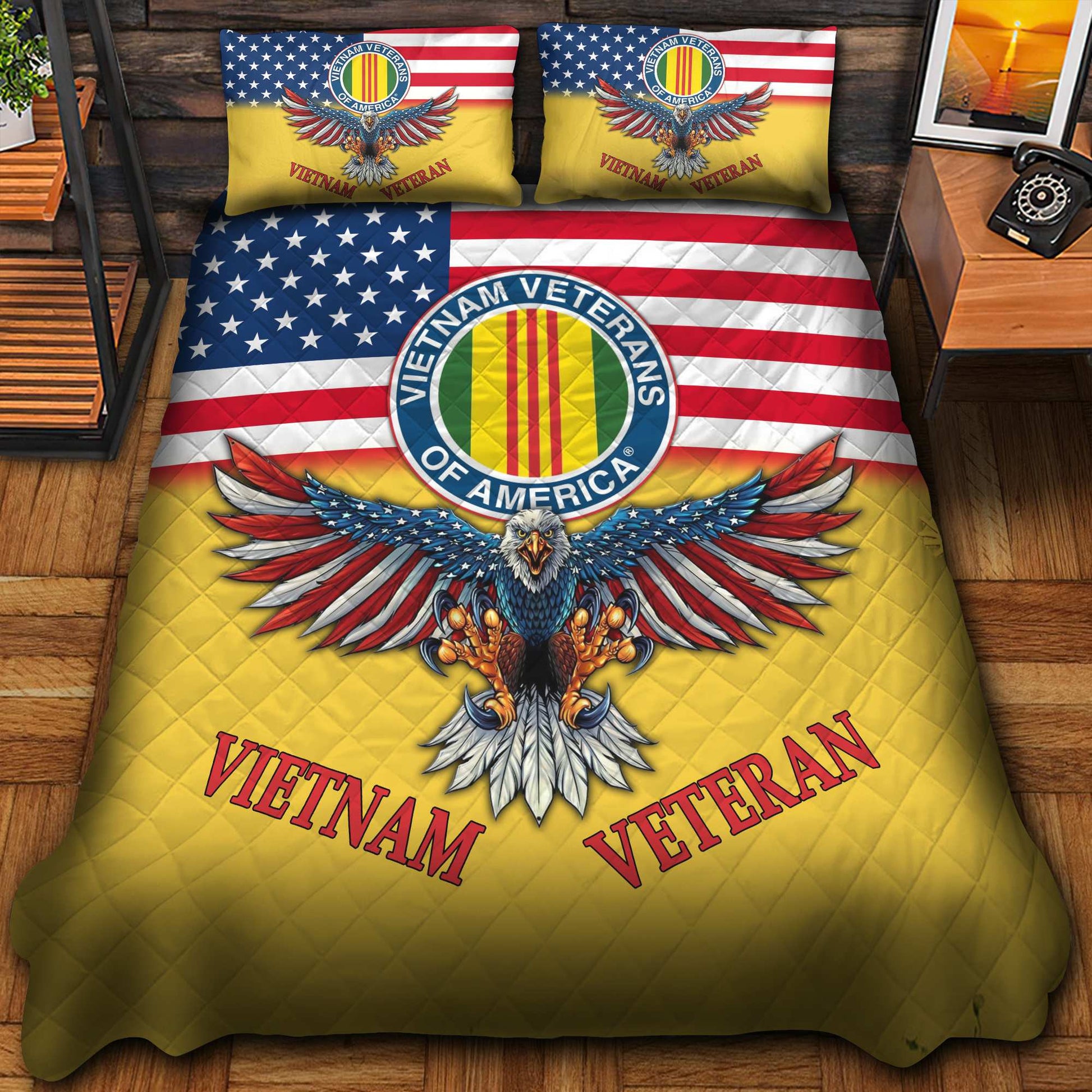 Premium Multiple US Military Services Veteran Bedding Set huda240903