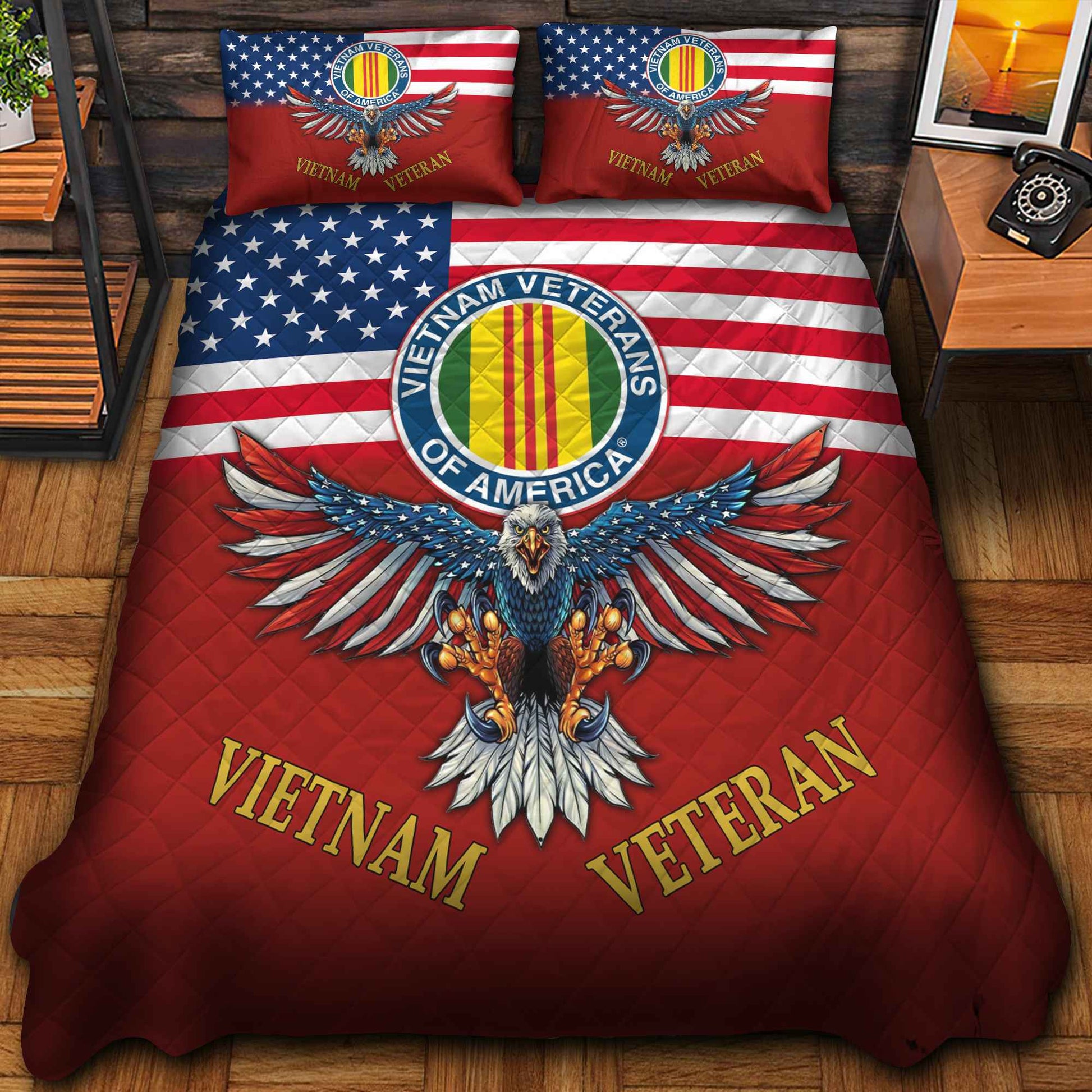 Premium Multiple US Military Services Veteran Bedding Set huda240903