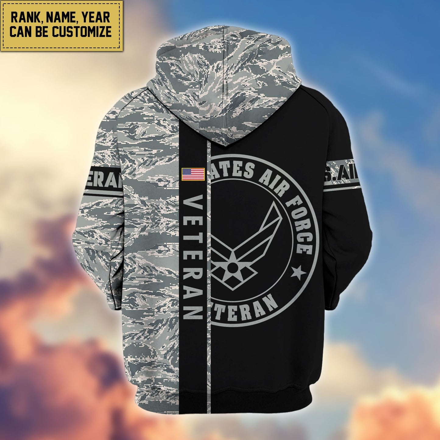 Premium Personalized Camo Soldiers US Veterans Zip Hoodie HB141203, easychoo.com