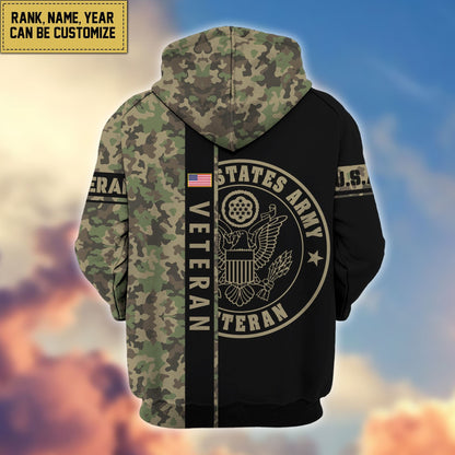Premium Personalized Camo Soldiers US Veterans Zip Hoodie HB141203, easychoo.com
