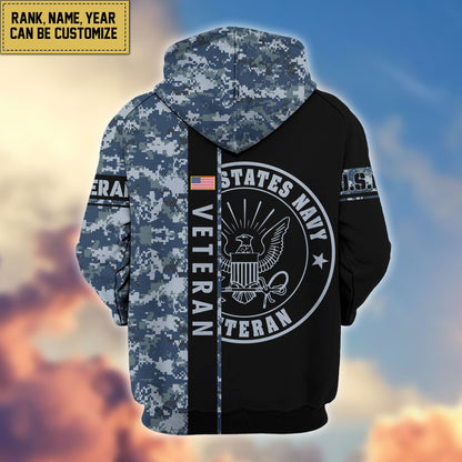 Premium Personalized Camo Soldiers US Veterans Zip Hoodie HB141203, easychoo.com