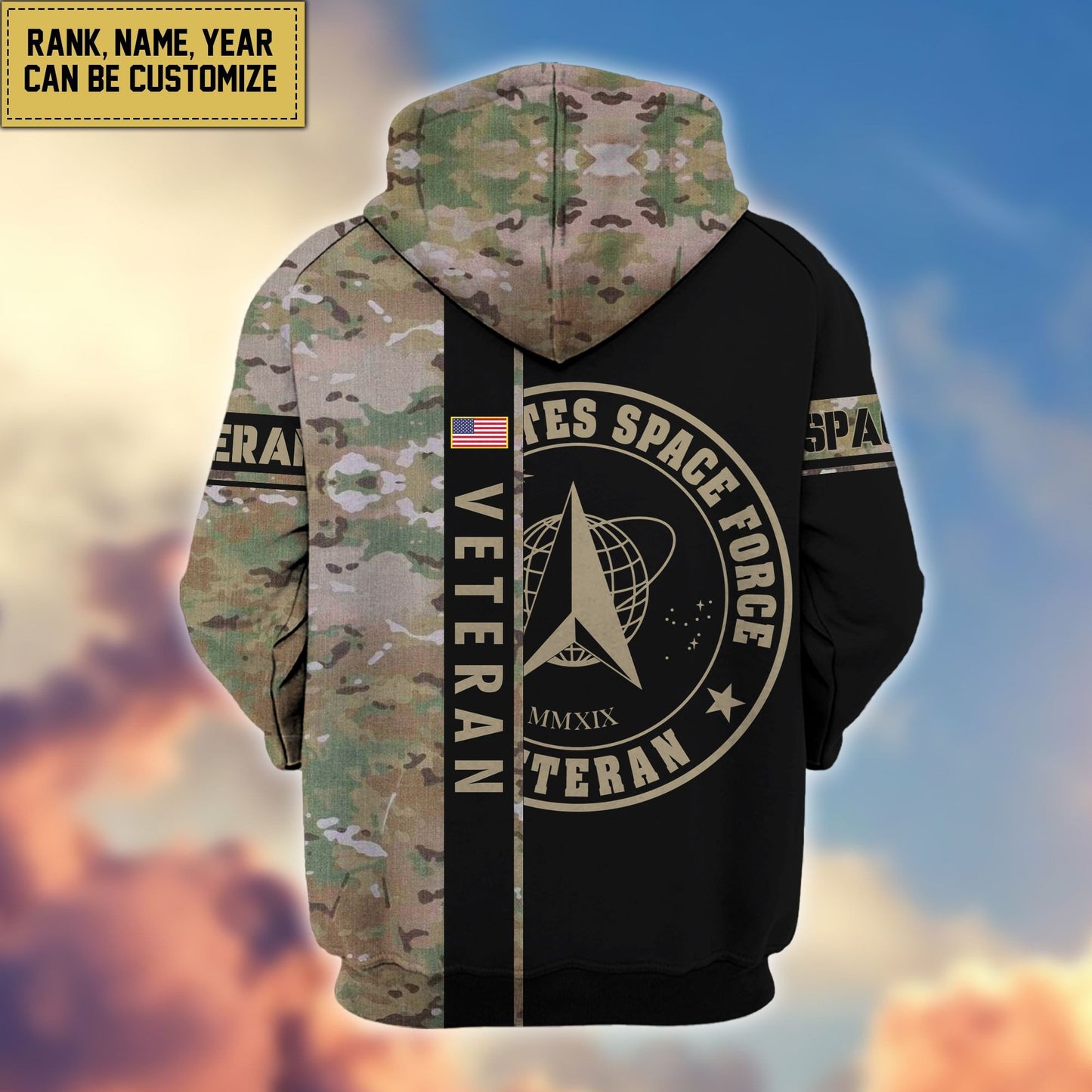 Premium Personalized Camo Soldiers US Veterans Zip Hoodie HB141203, easychoo.com