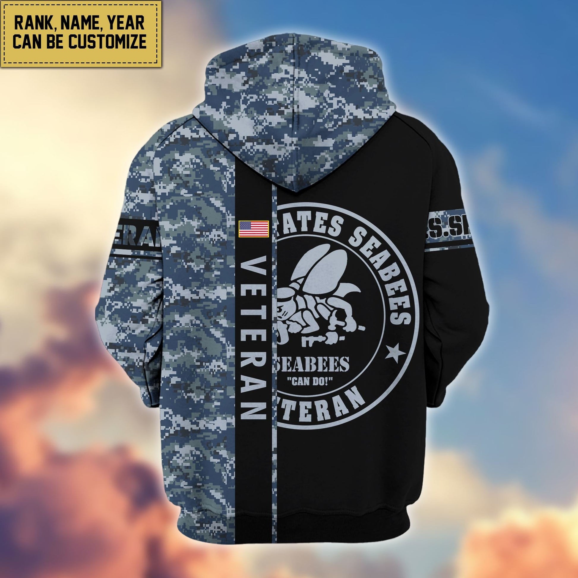 Premium Personalized Camo Soldiers US Veterans Zip Hoodie HB141203, easychoo.com
