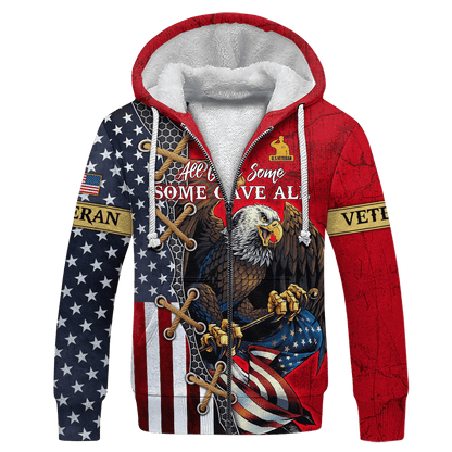 US Veterans, All Gave Some - Some Gave All, Zip Hoodie