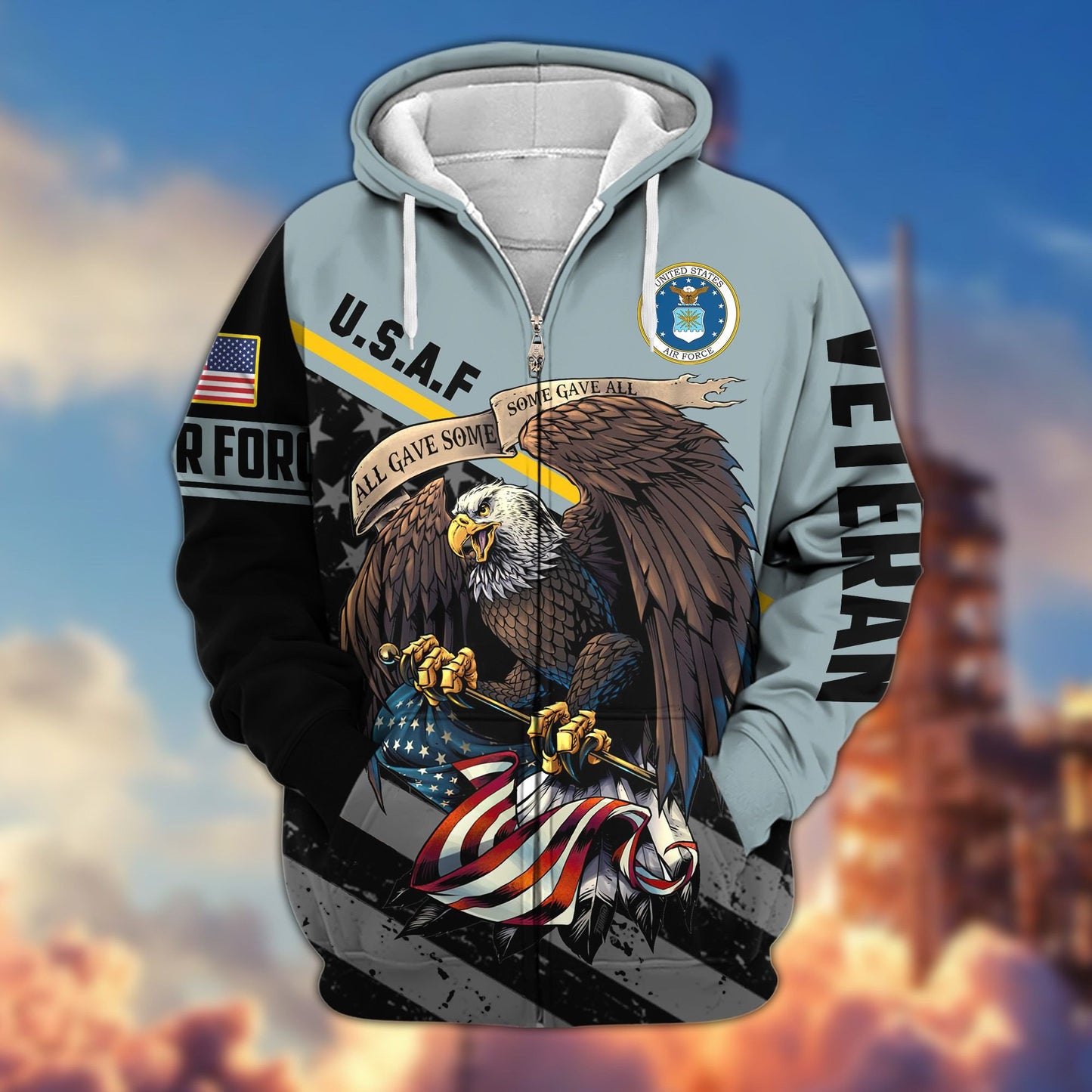Premium All Gave Some Some Gave All US Veterans Zip Hoodie, Gifts For Veterans Day, Gifts For Dad, Gifts For Husband HC210802, easychoo.com
