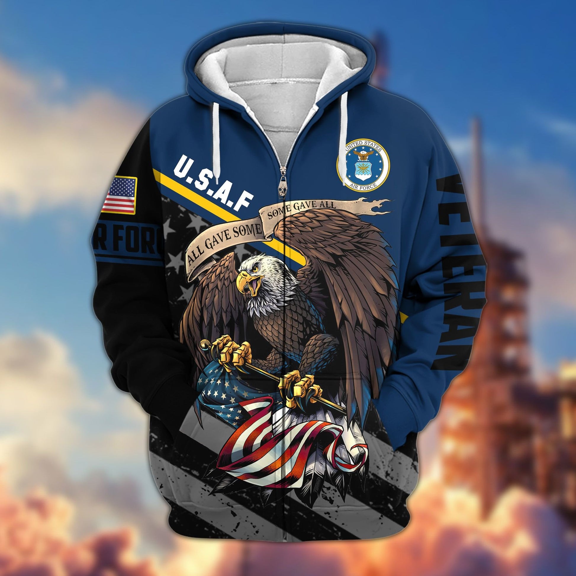 Premium All Gave Some Some Gave All US Veterans Zip Hoodie, Gifts For Veterans Day, Gifts For Dad, Gifts For Husband HC210802, easychoo.com