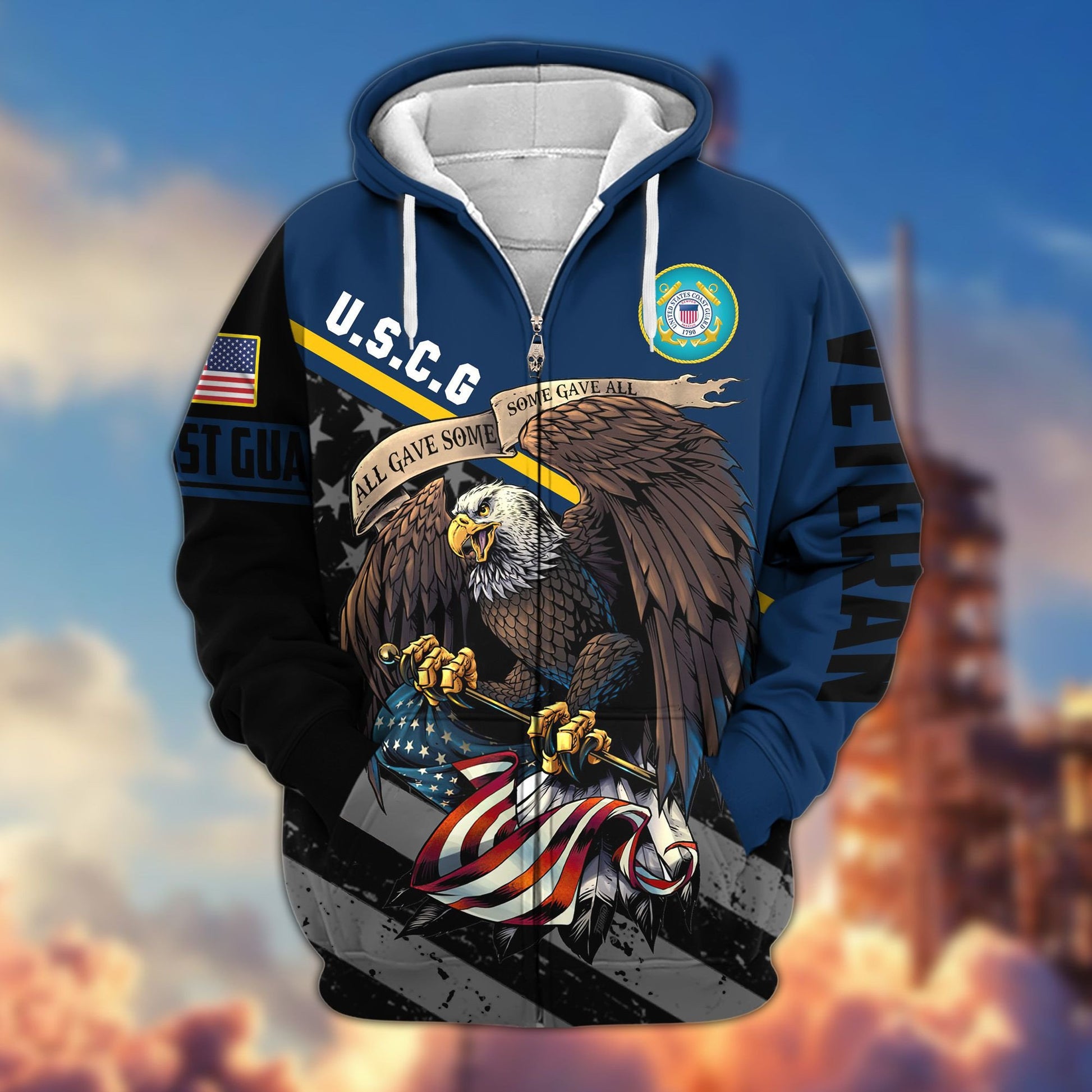 Premium All Gave Some Some Gave All US Veterans Zip Hoodie, Gifts For Veterans Day, Gifts For Dad, Gifts For Husband HC210802, easychoo.com
