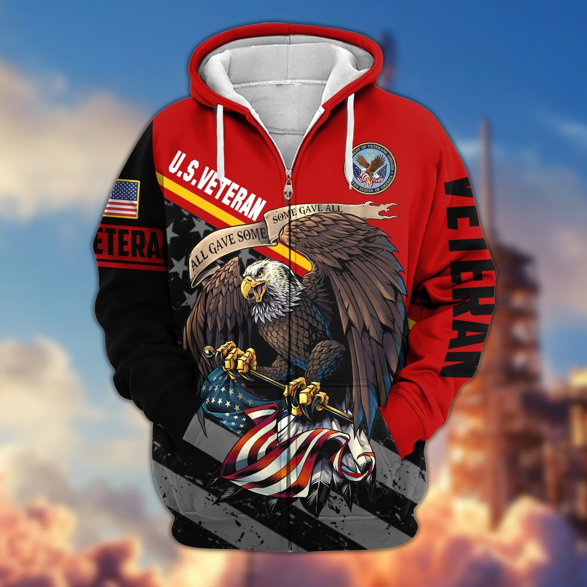 Premium All Gave Some Some Gave All US Veterans Zip Hoodie, Gifts For Veterans Day, Gifts For Dad, Gifts For Husband HC210802, easychoo.com