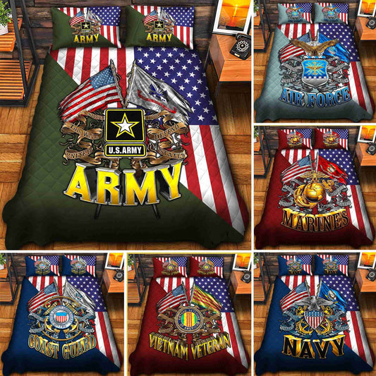 Premium Honoring All Who Served US Veterans Bedding Set da270801, Gifts For US Veterans, Gifts For Veterans Day