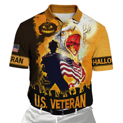 U.S. Veteran, Soldier Flag America Halloween, Zip Hoodie