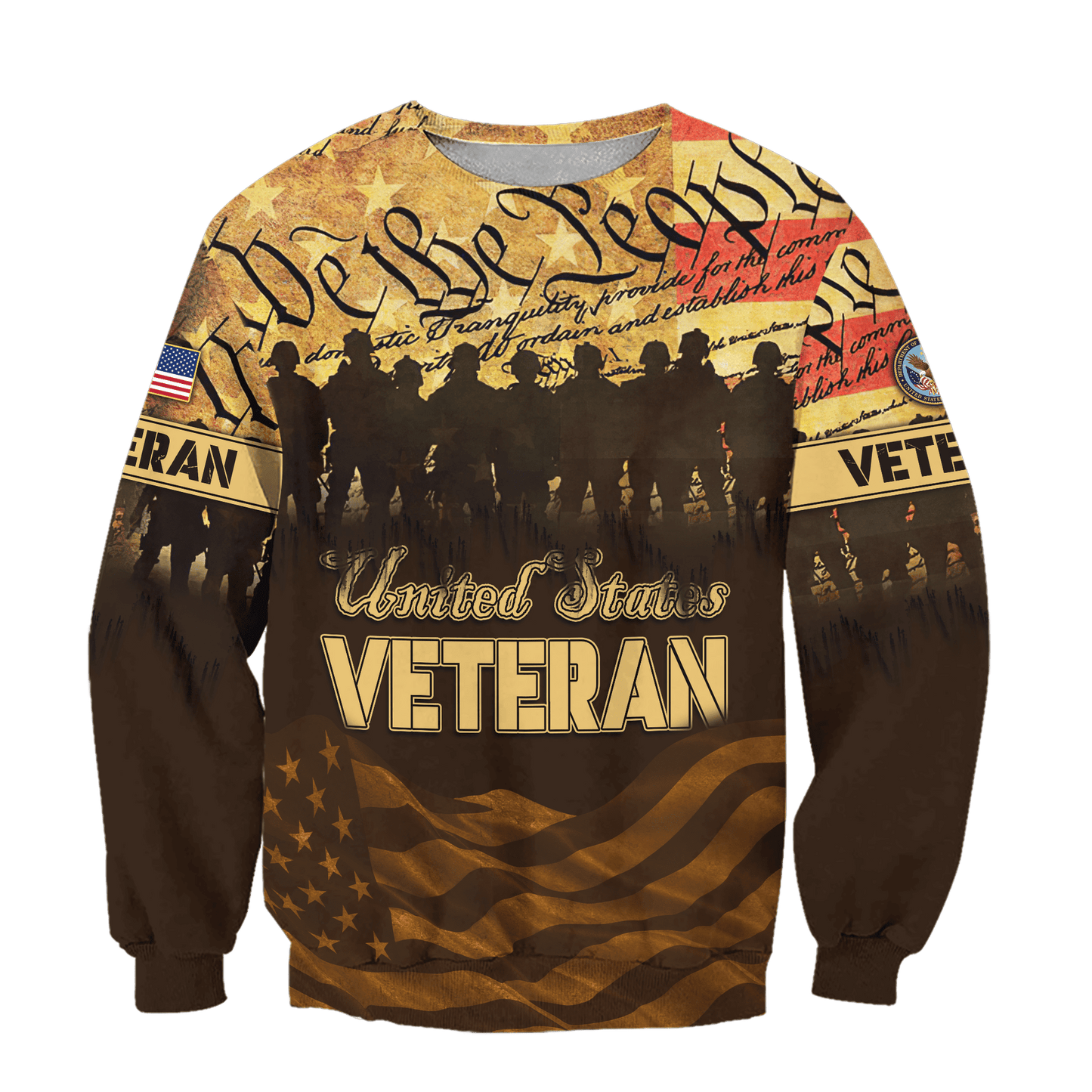 U.S. Veteran, Preamble to the United States Constitution, We The Peopel, Zip Hoodie